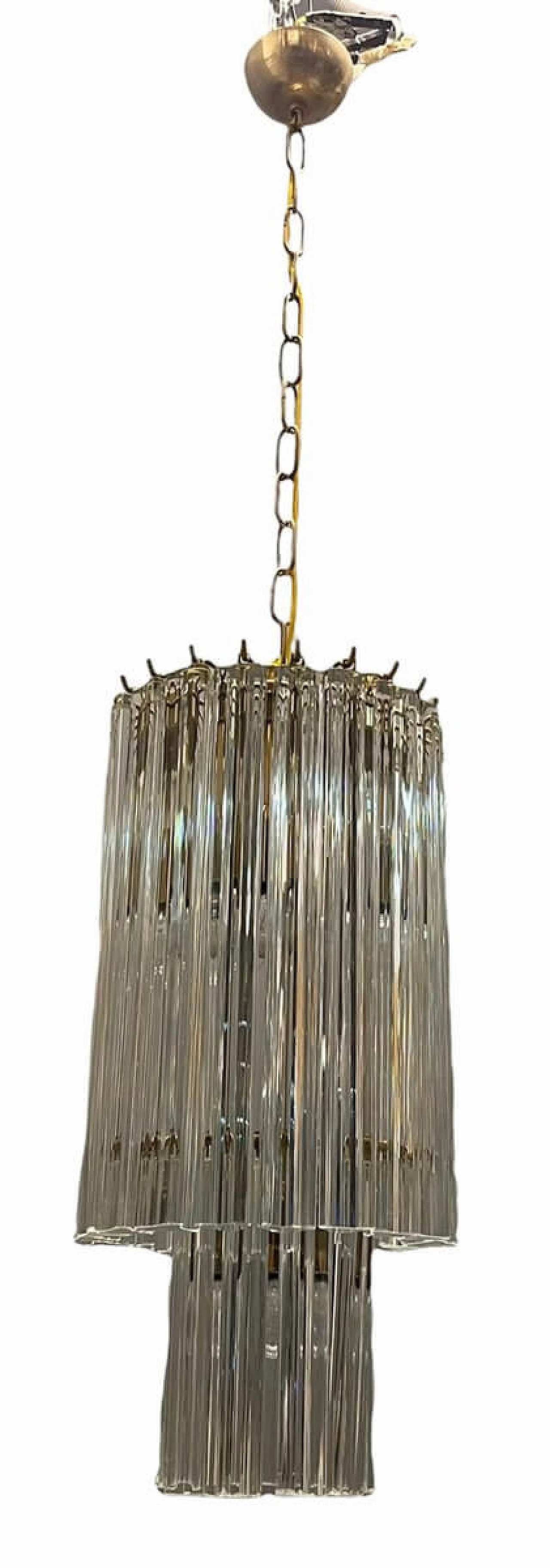 Prism chandelier in Murano glass, 70s 1277121