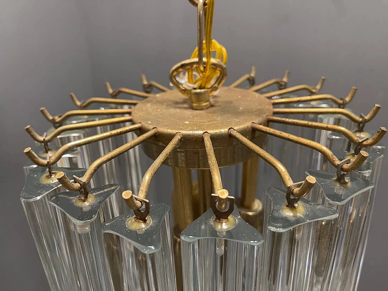 Prism chandelier in Murano glass, 70s 1277123