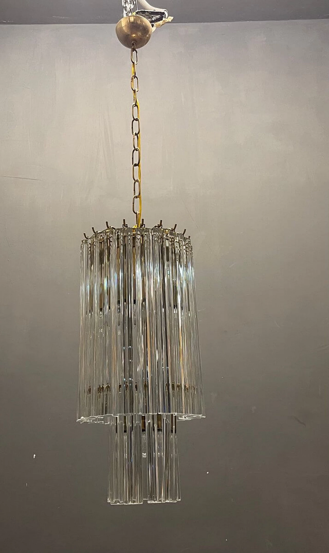 Prism chandelier in Murano glass, 70s 1277126