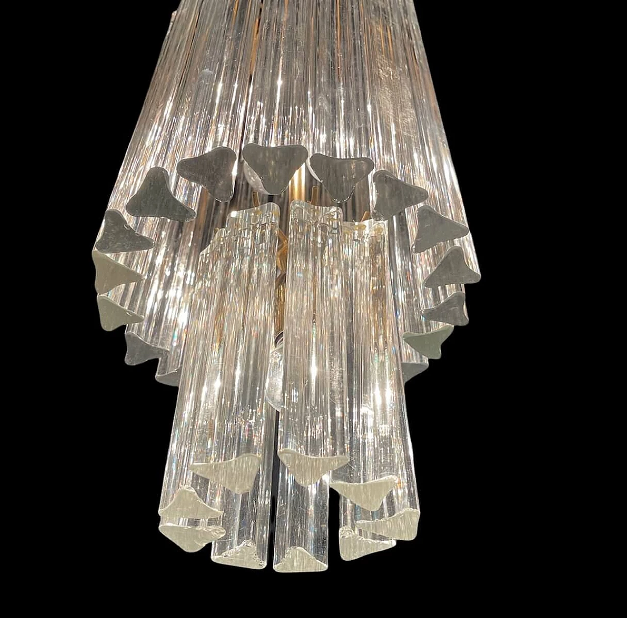 Prism chandelier in Murano glass, 70s 1277127