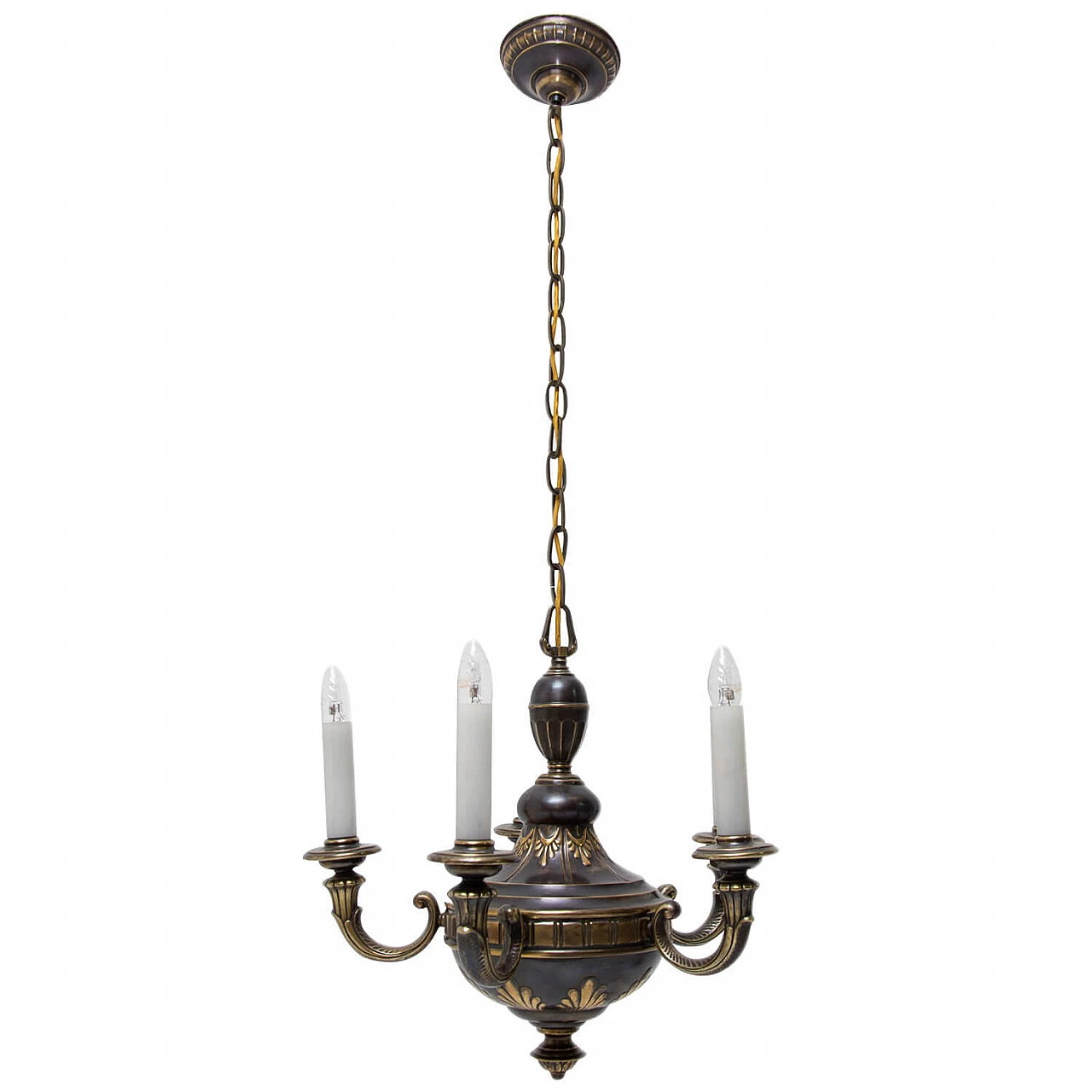 Brass chandelier with 5 lights, early 20th century 1277264