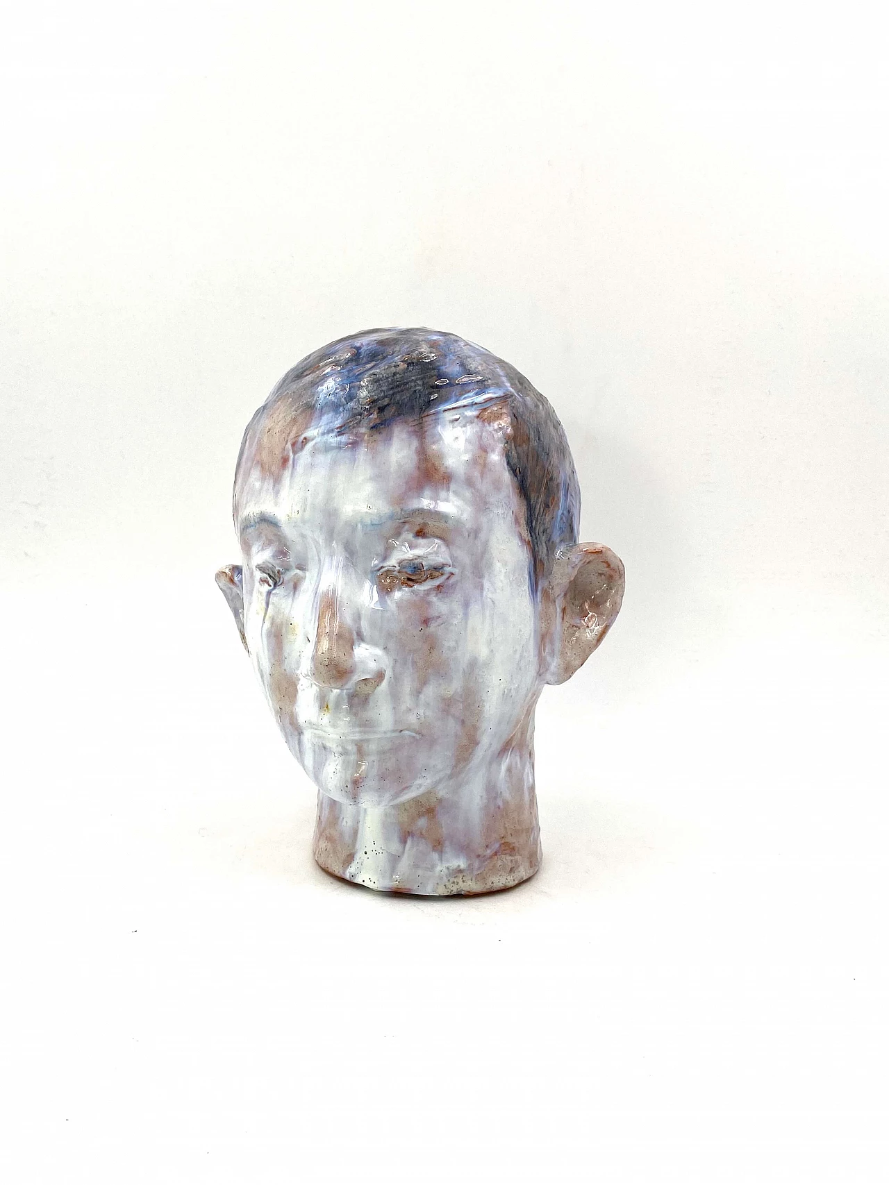 Glazed terracotta child's head, France, 1958 1277302