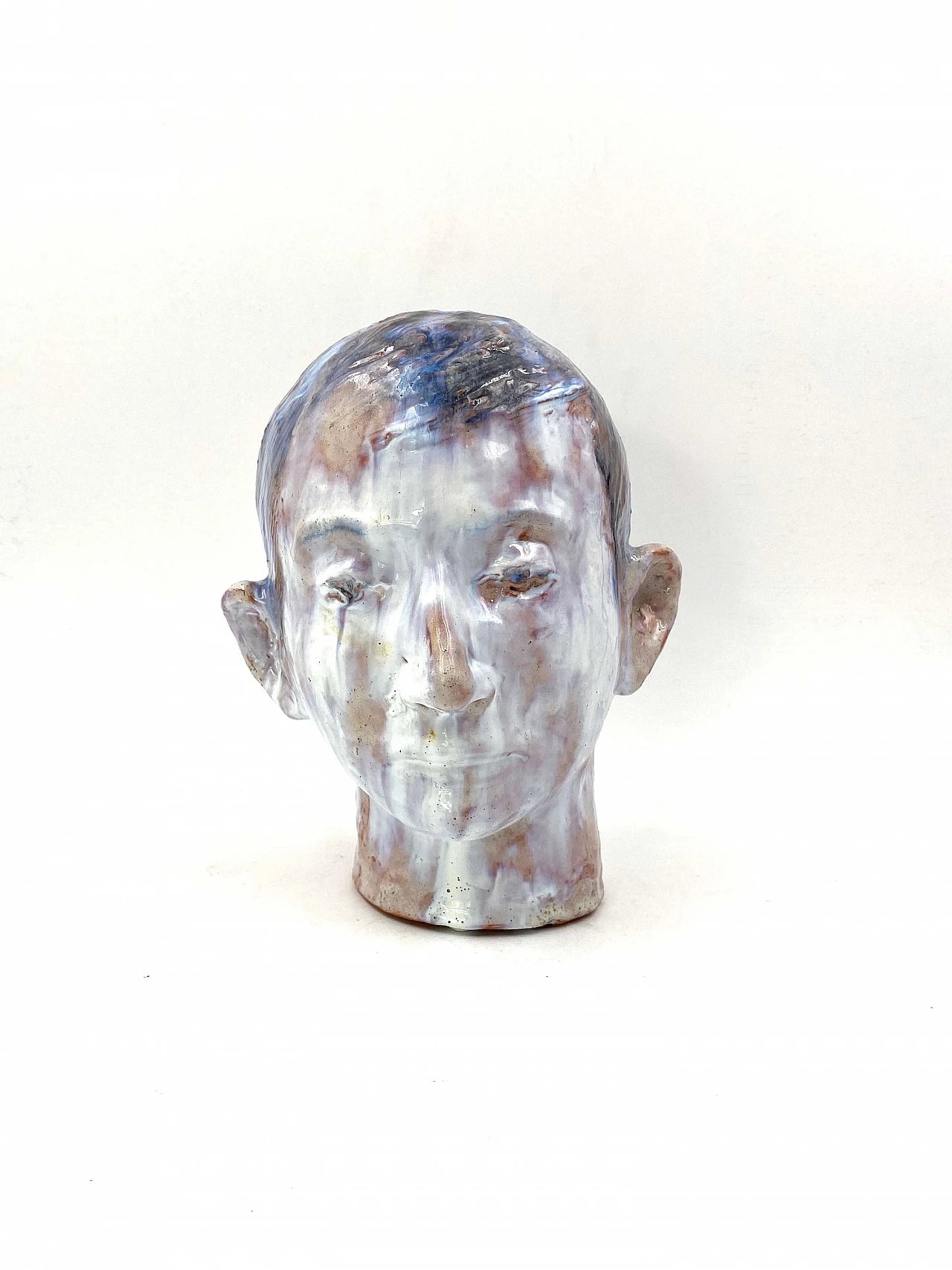 Glazed terracotta child's head, France, 1958 1277303
