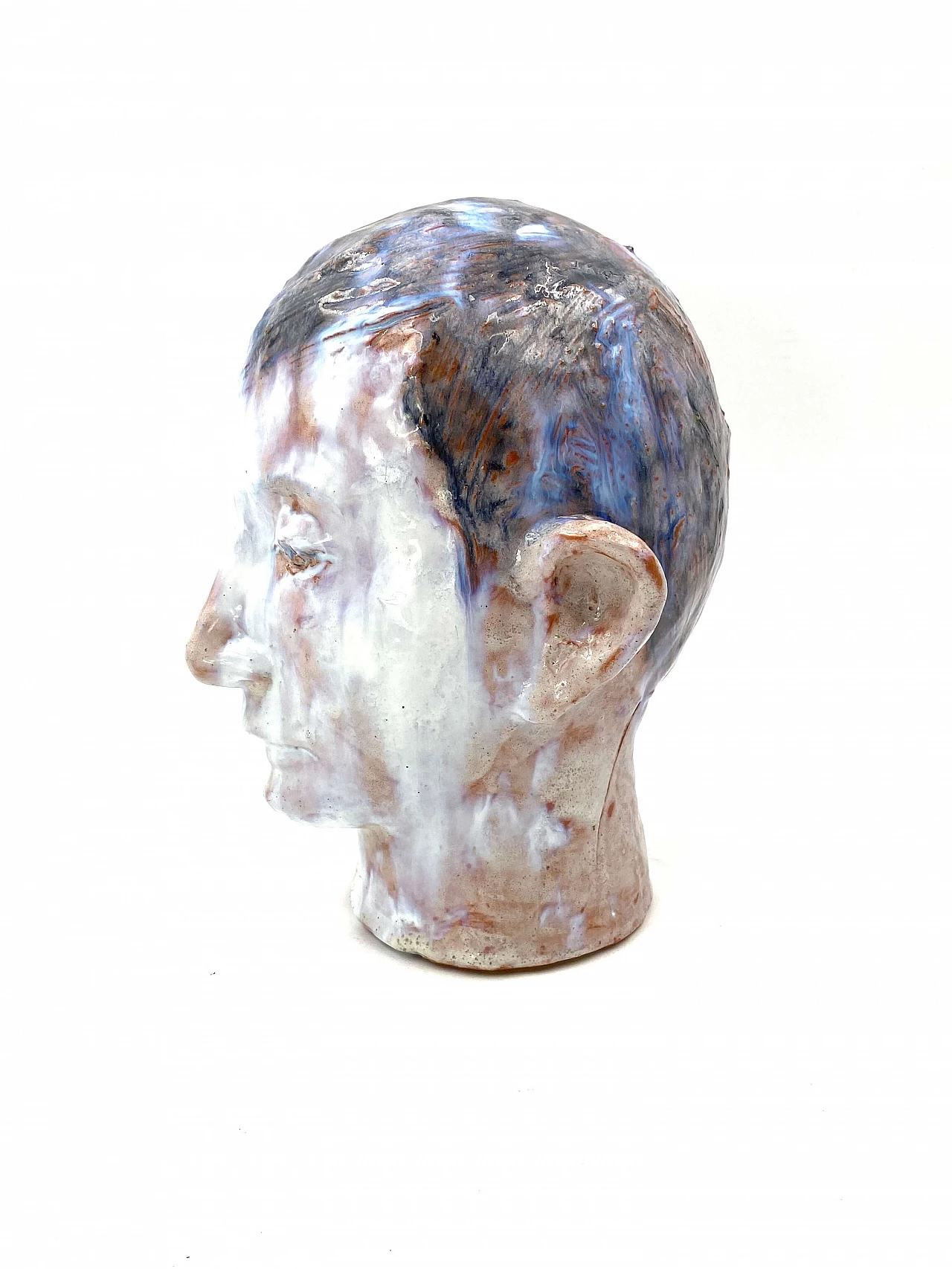 Glazed terracotta child's head, France, 1958 1277312