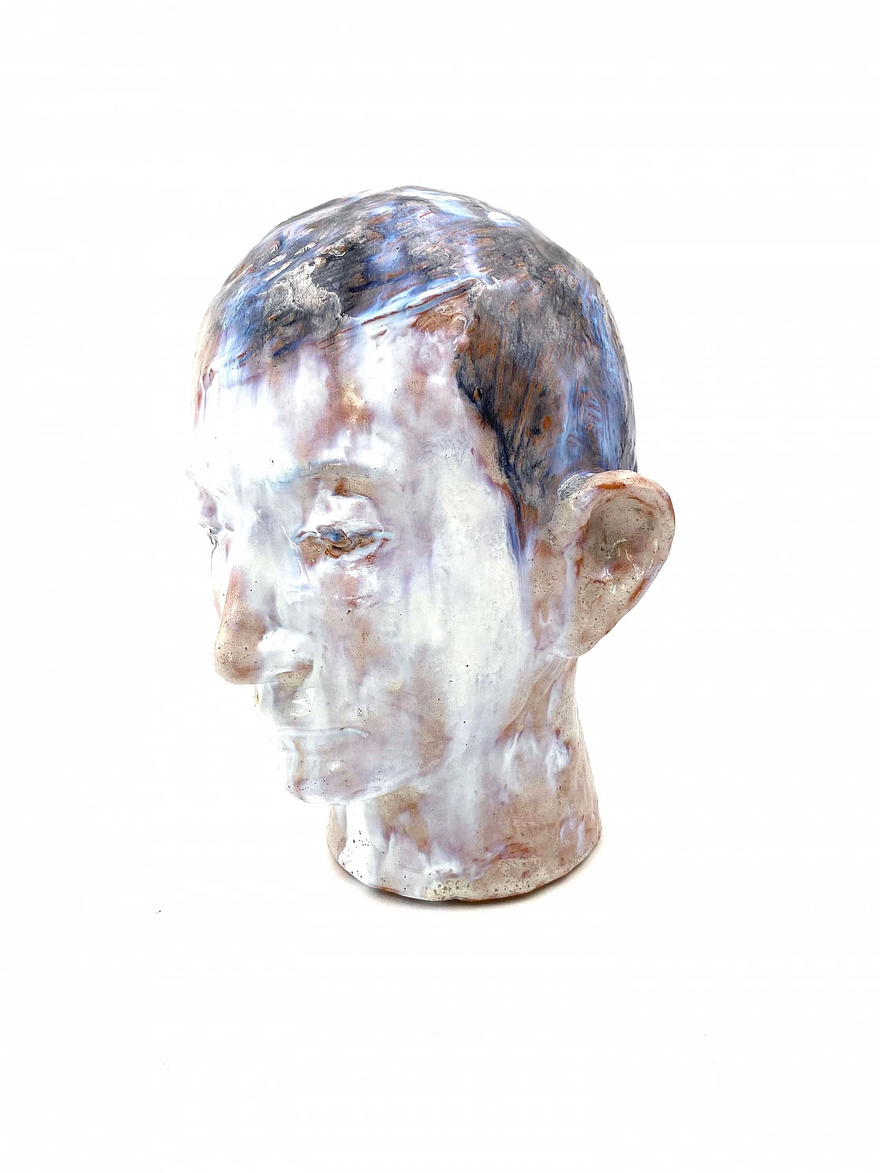 Glazed terracotta child's head, France, 1958 1277313