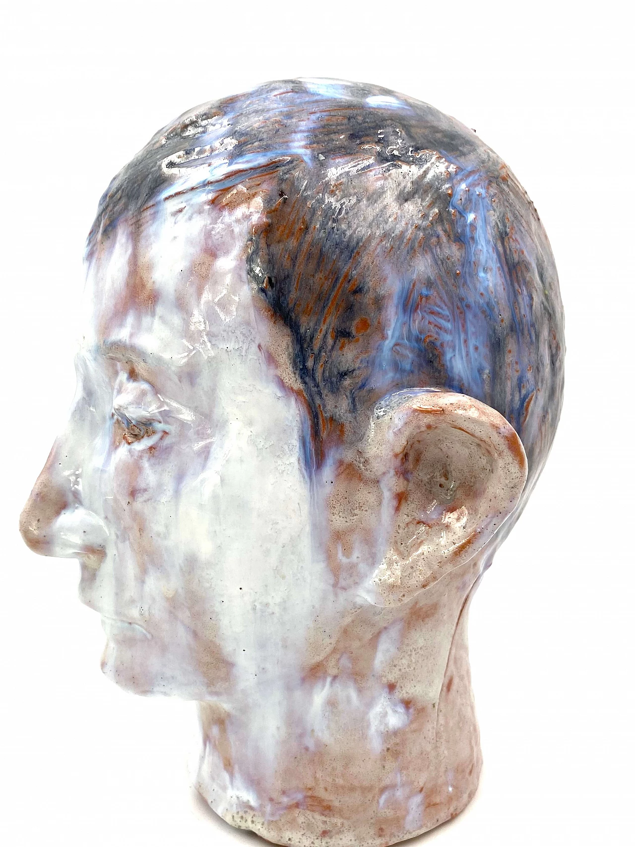 Glazed terracotta child's head, France, 1958 1277316