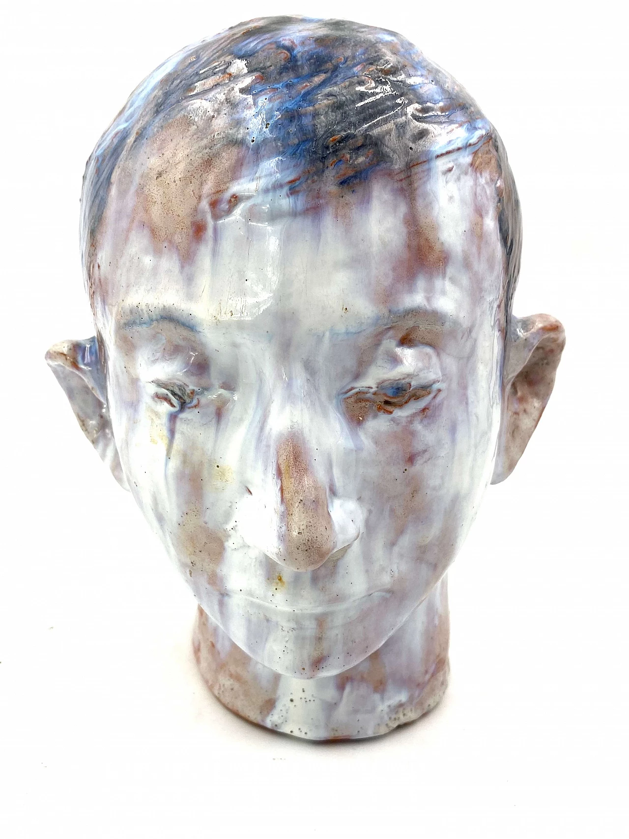 Glazed terracotta child's head, France, 1958 1277323