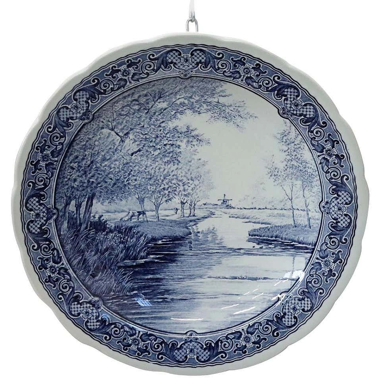 Delft blue and white ceramic plate, 50s 1277442