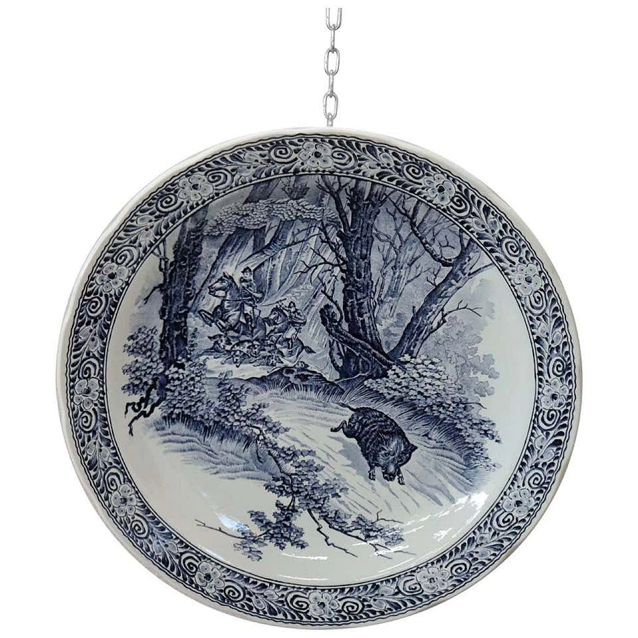 Delft blue and white ceramic plate, 50s 1277448