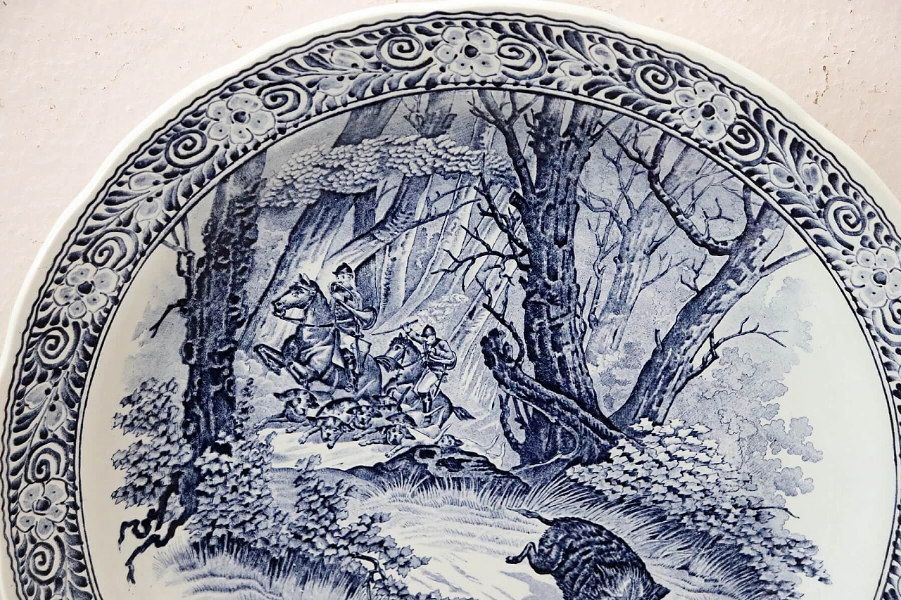 Delft blue and white ceramic plate, 50s 1277451