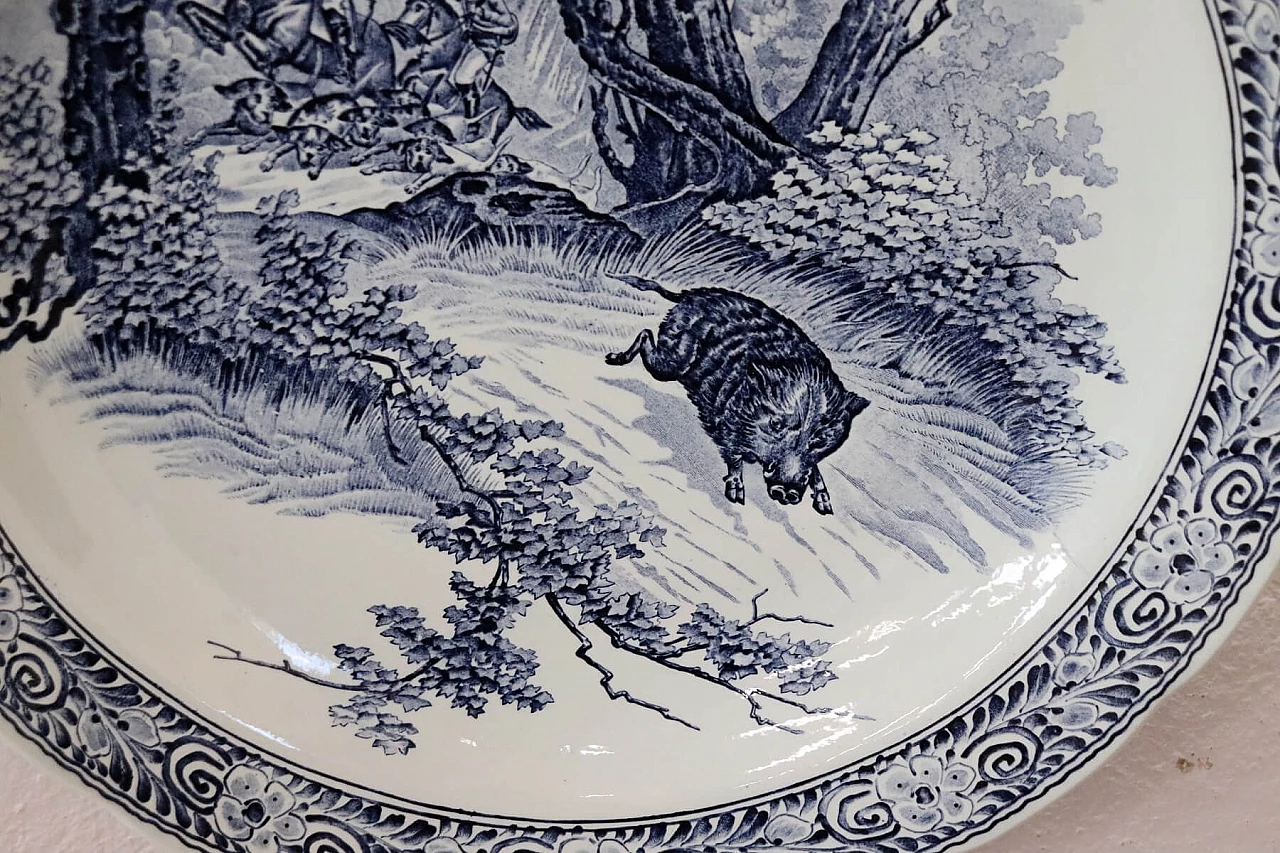 Delft blue and white ceramic plate, 50s 1277452