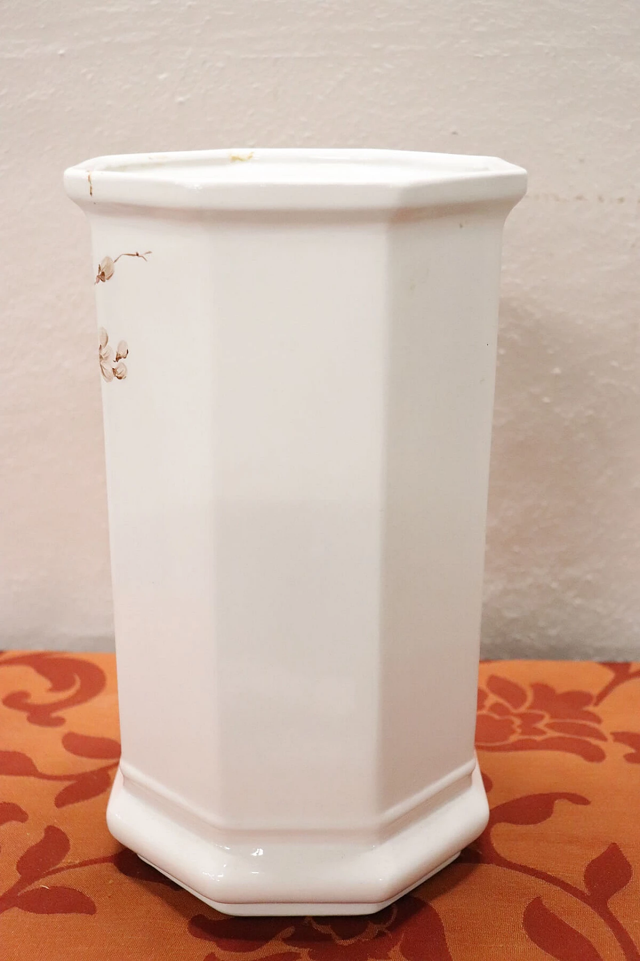 Vaso in ceramica artistica dipinto a mano, anni '80 1277458