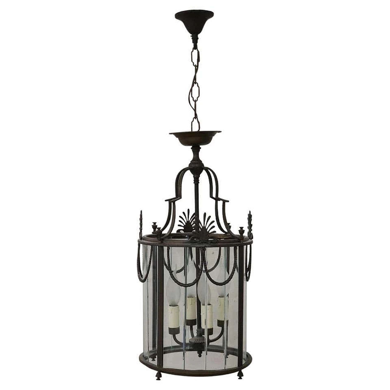 Grande lanterna antica a 4 luci, anni '30 1277583