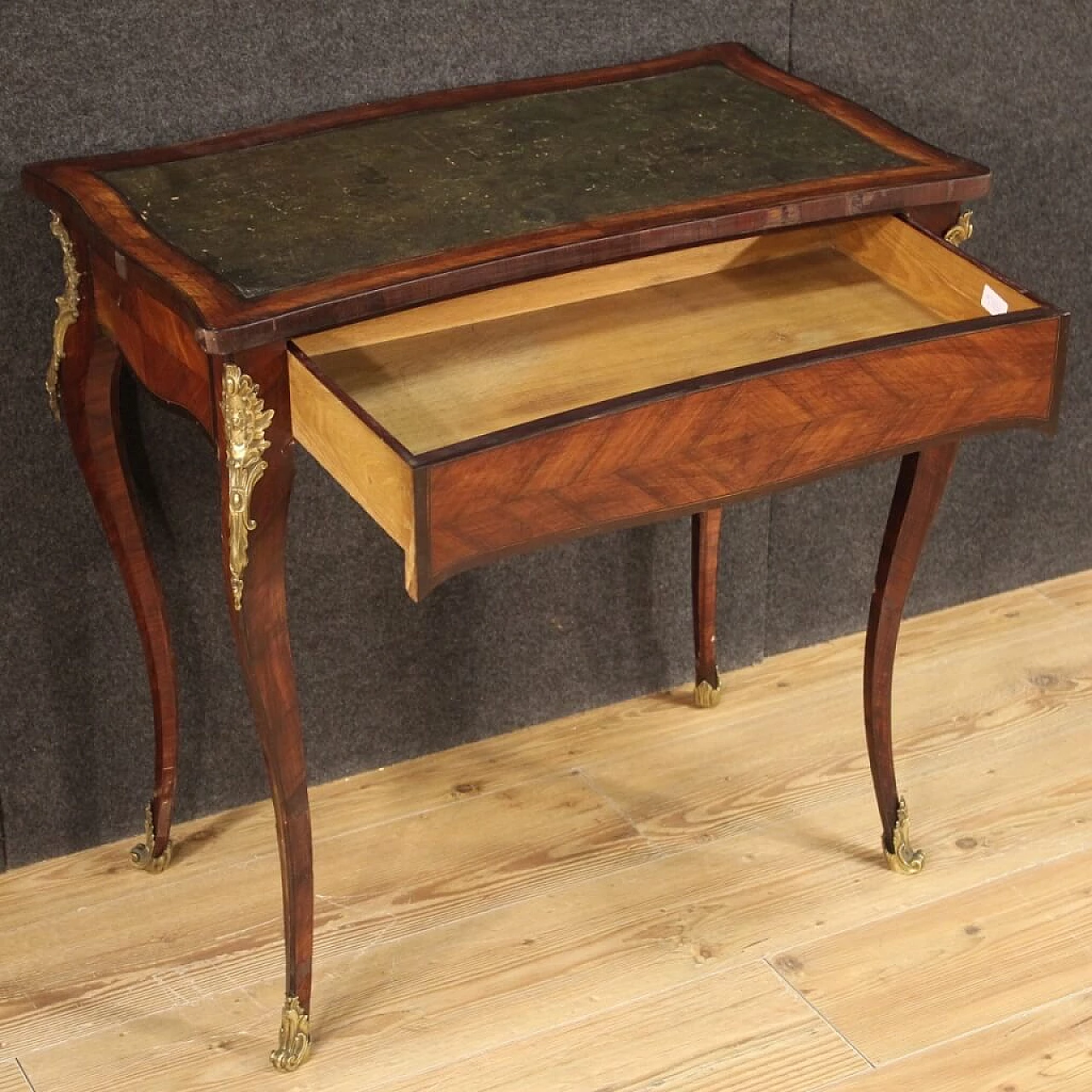 French inlaid wood desk 1277642