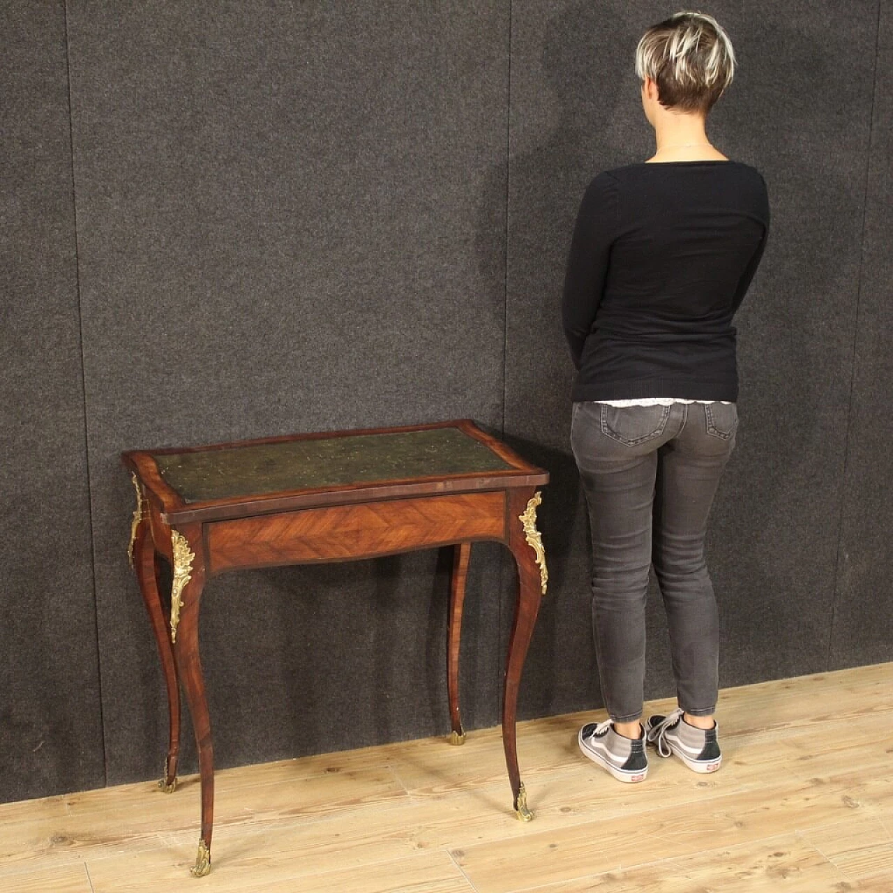 French inlaid wood desk 1277648