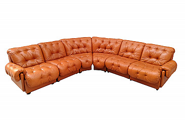 Modular leather sofa, 1980s