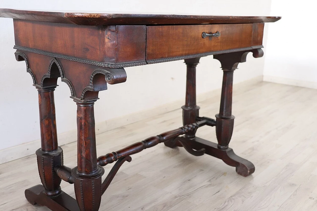 Walnut desk with drawer, mid 19th century 1277856