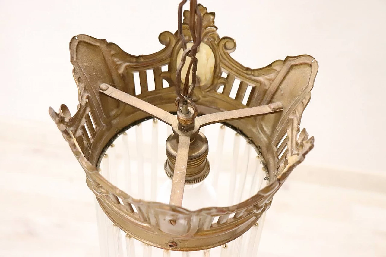 Art Nouveau chandelier gilded bronze, early '900 1277935