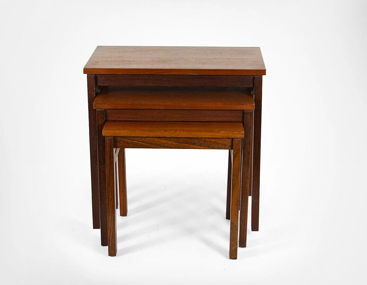 3 Stackable coffee tables in rosewood, 60s 1278028