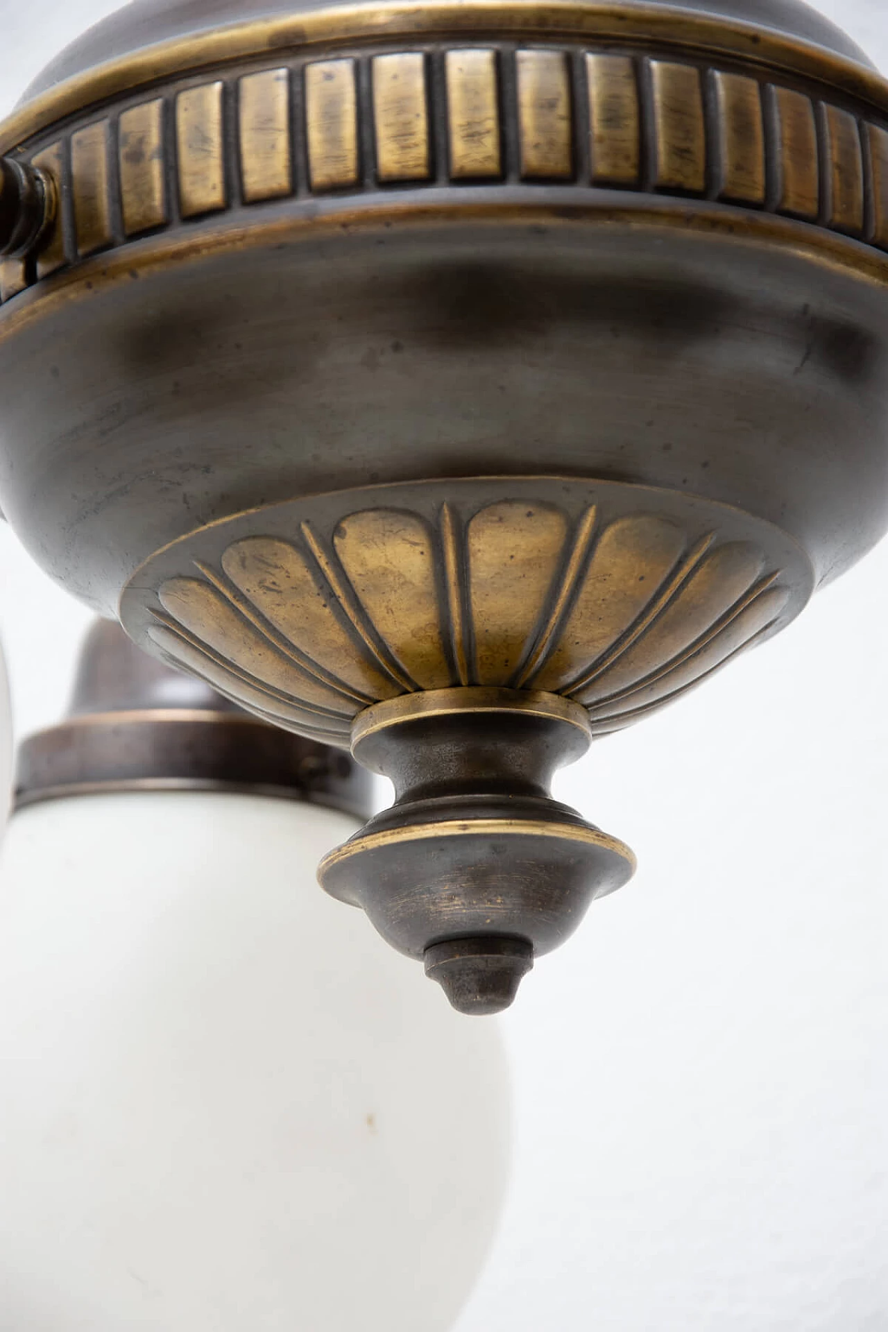 Brass three-armed chandelier, late 19th century 1278113
