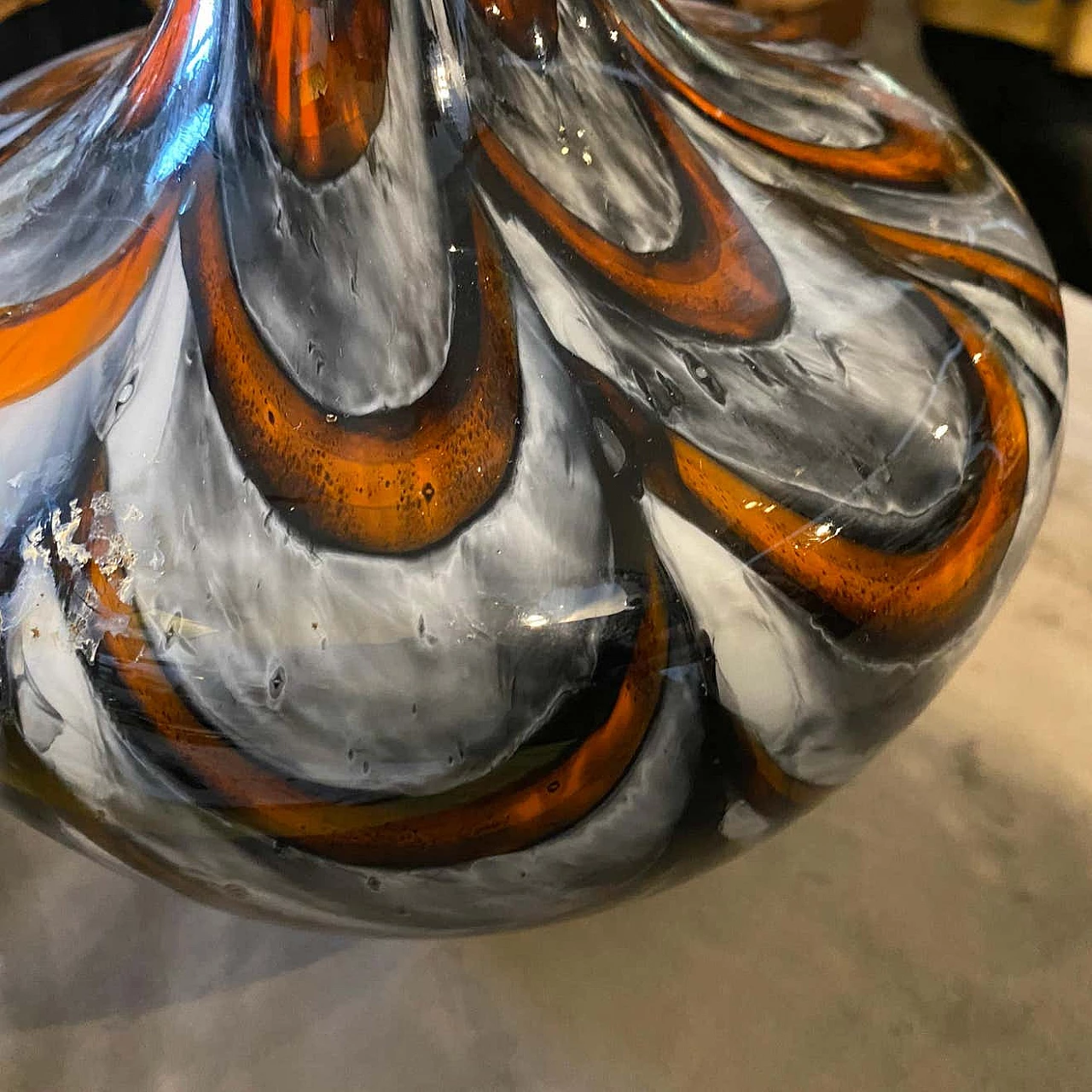 Caraffa in vetro opalino di Carlo Moretti, anni '70 1278292