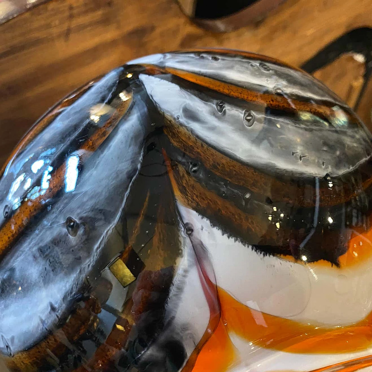 Caraffa in vetro opalino di Carlo Moretti, anni '70 1278298