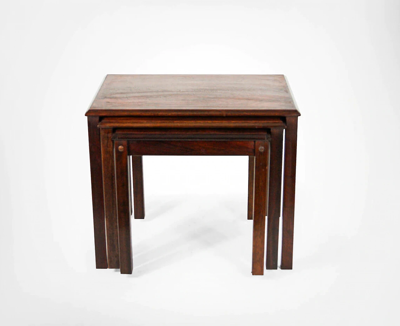 3 Stackable coffee tables in rosewood by Trioh, 60s 1278375