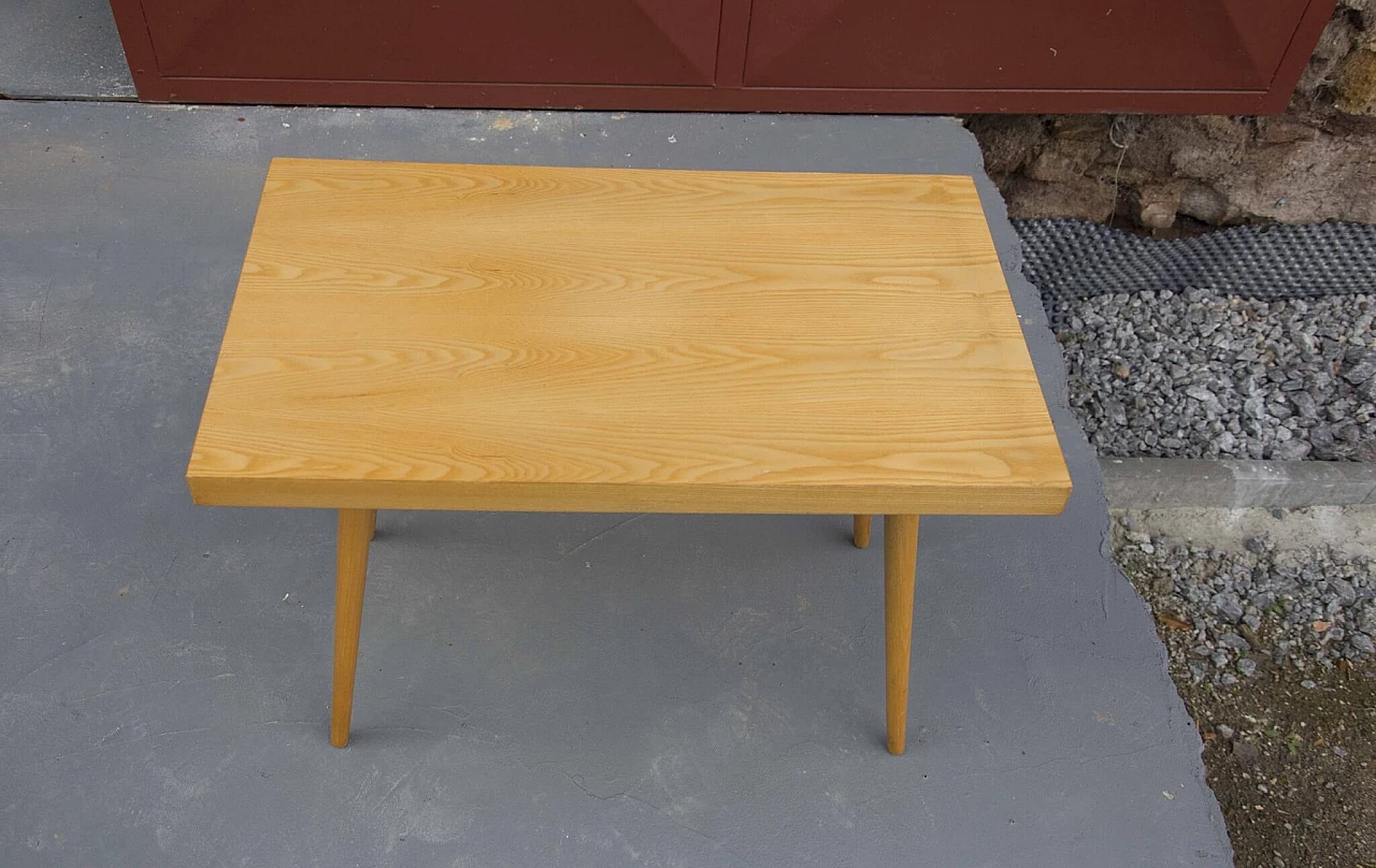 Ash wood coffee table, Czechoslovakia, 70s 1278448