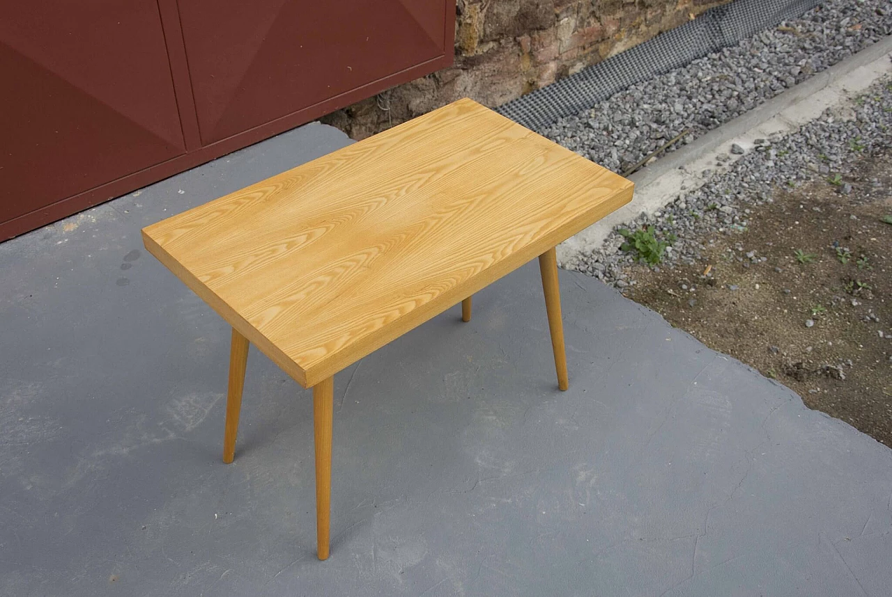 Ash wood coffee table, Czechoslovakia, 70s 1278450