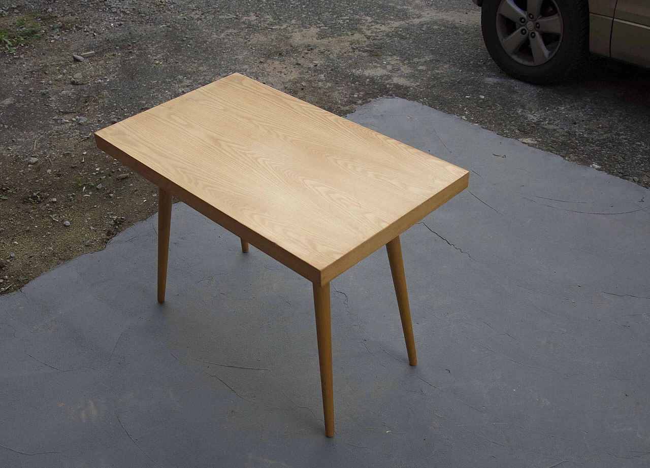 Ash wood coffee table, Czechoslovakia, 70s 1278454