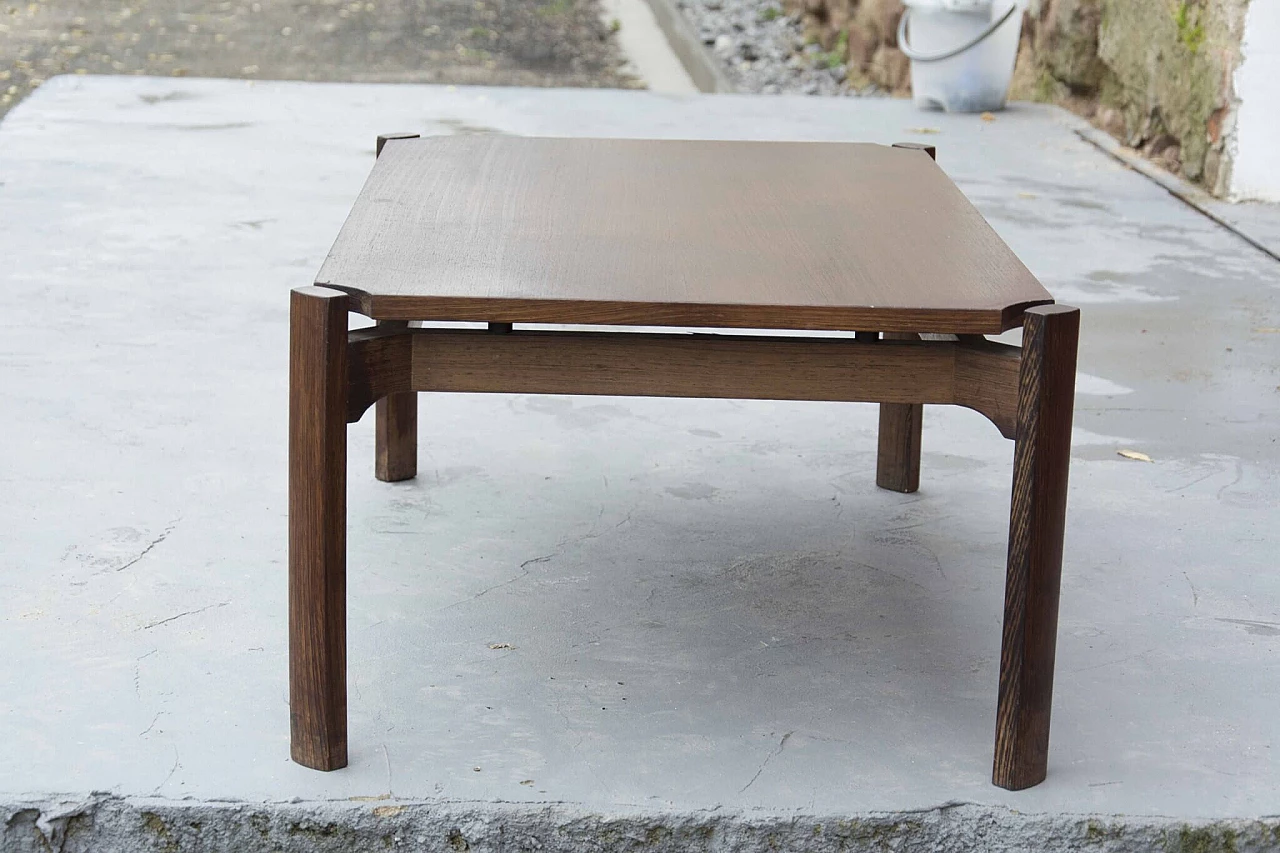 Tavolino in teak nello stile di Osvaldo Borsani, anni '70 1278473