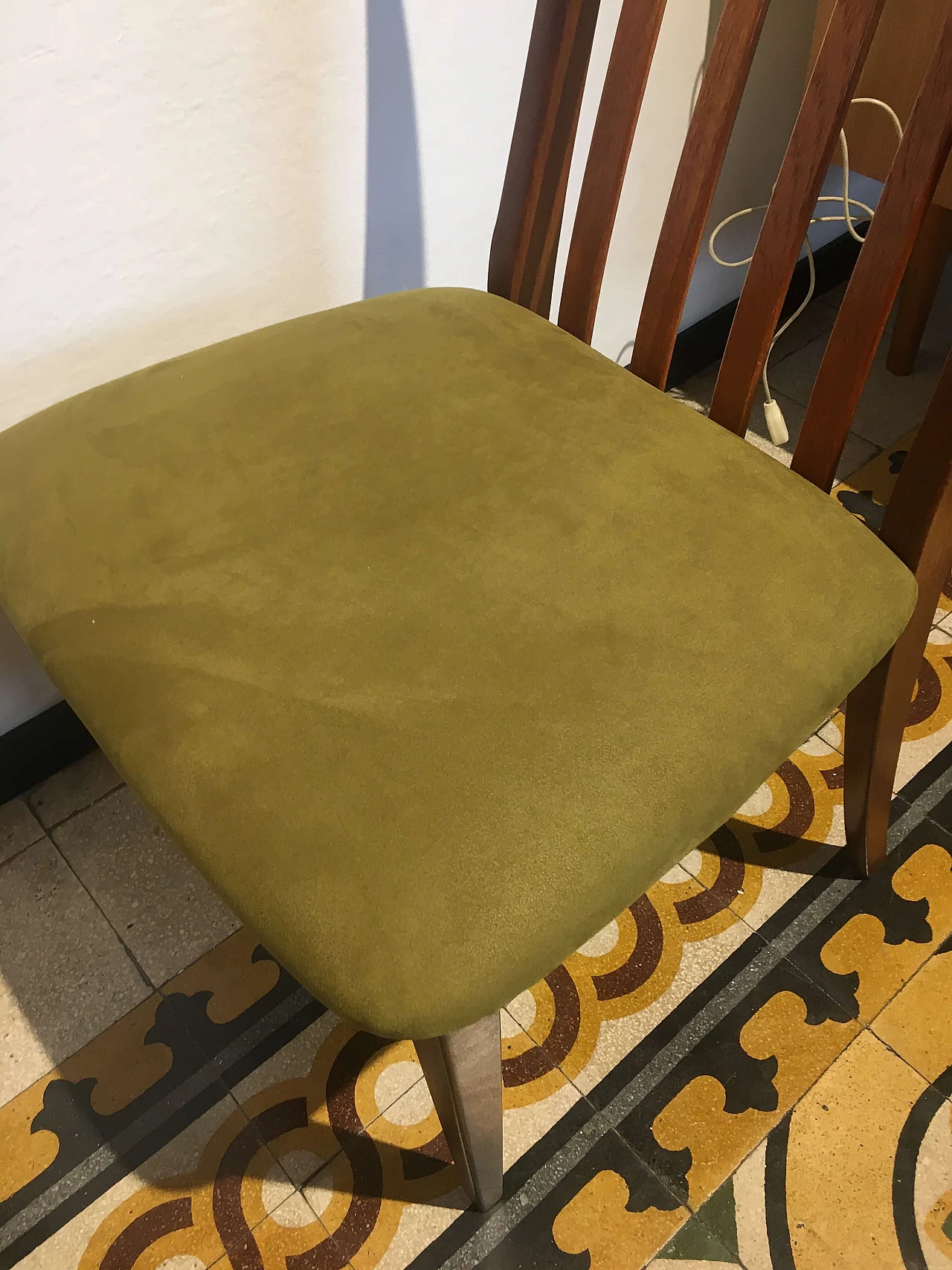 4 Chairs with teak frame, 50s 1278494