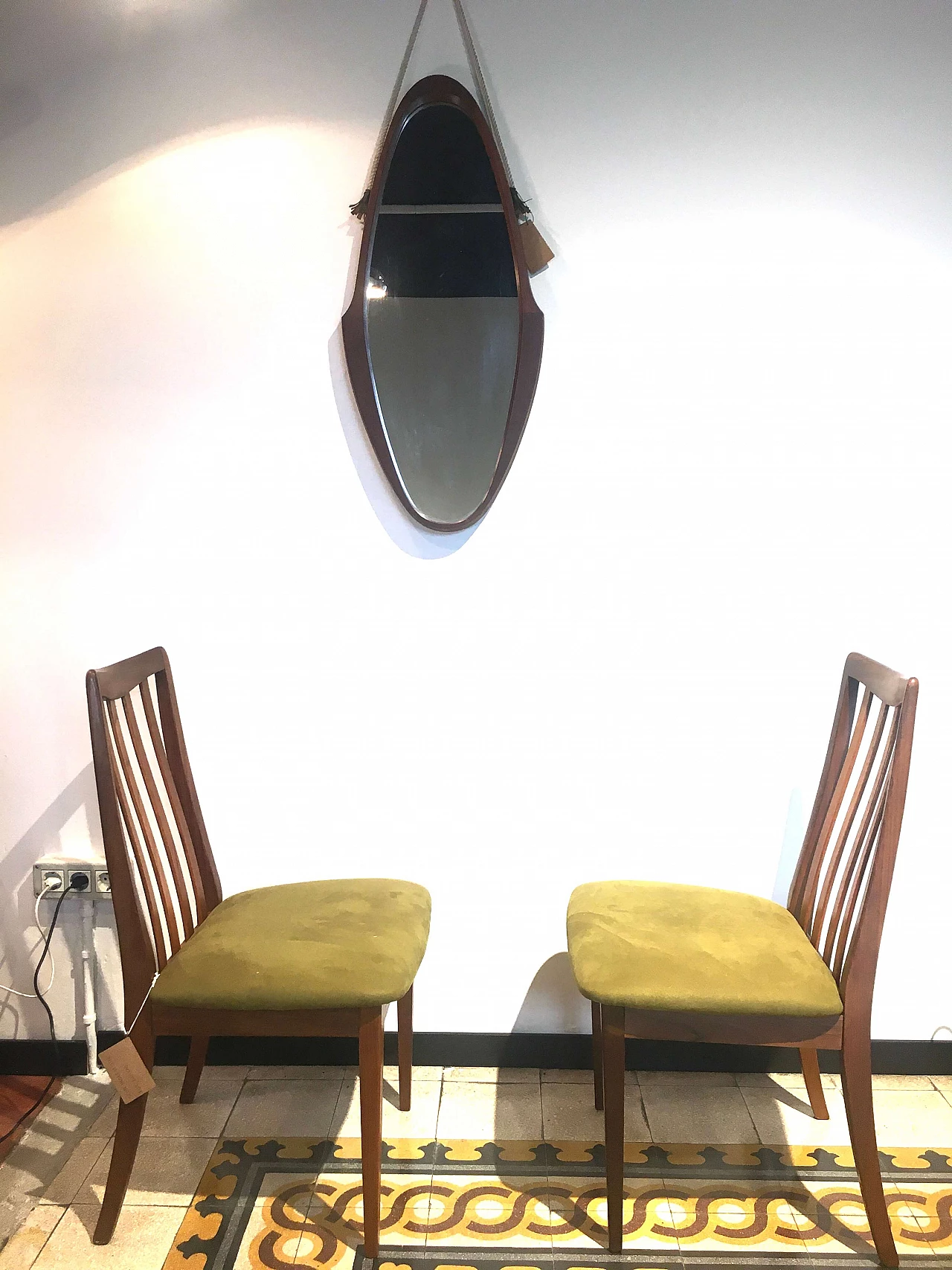 4 Chairs with teak frame, 50s 1278495
