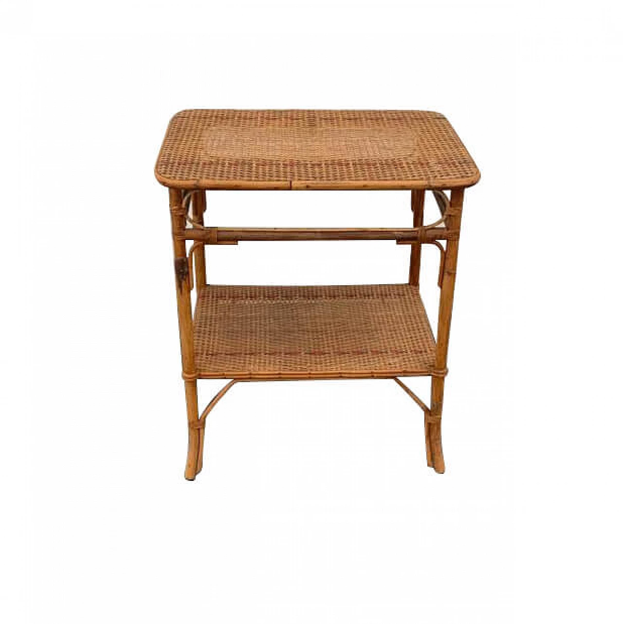 Wicker and bamboo coffee table, 30s 1278735