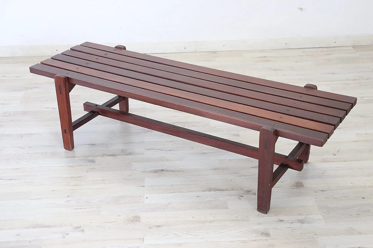 Danish teak bench, 1960s 1279167