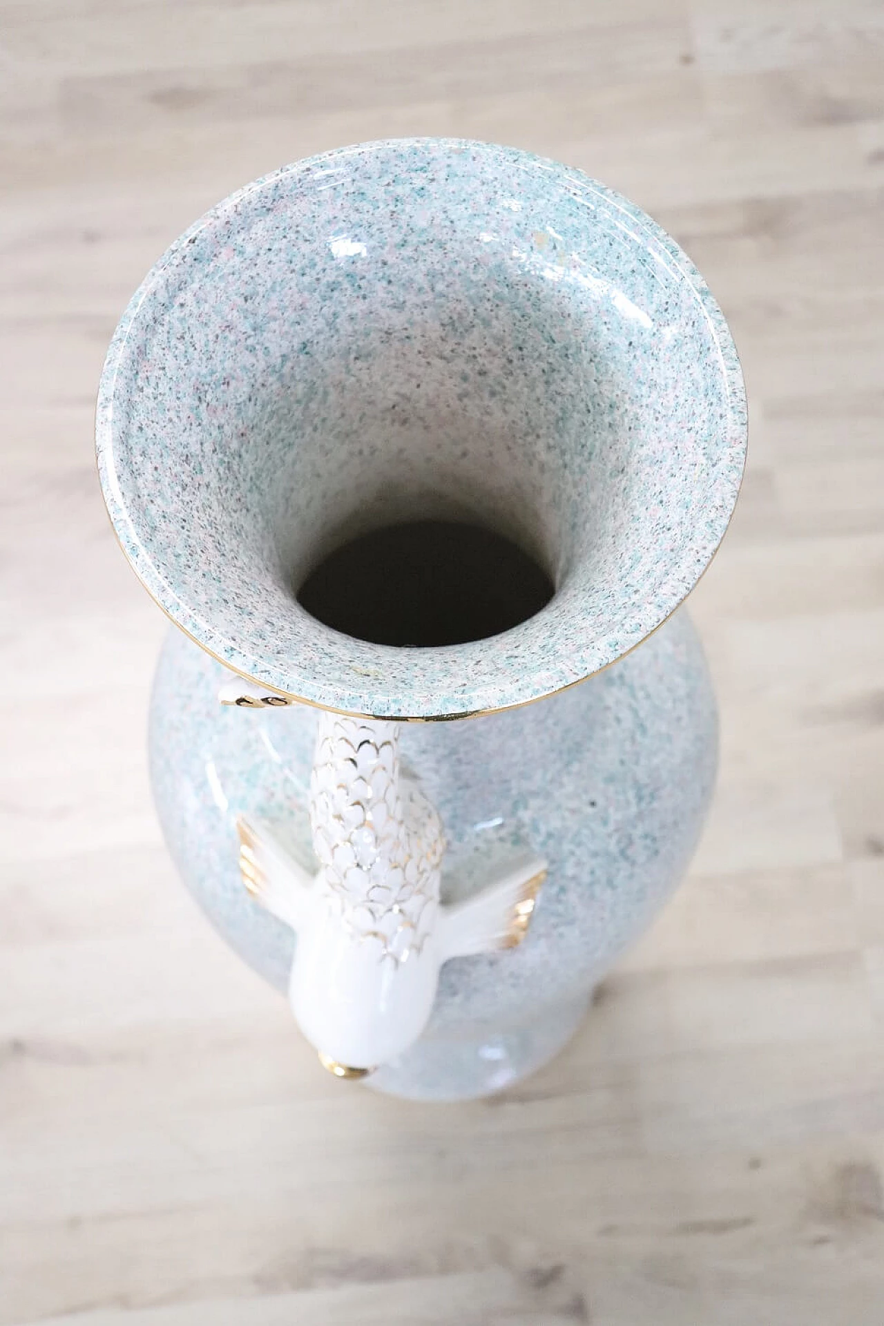 Grande vaso d'arredo in porcellana manifattura italiana, anni '80 1279181