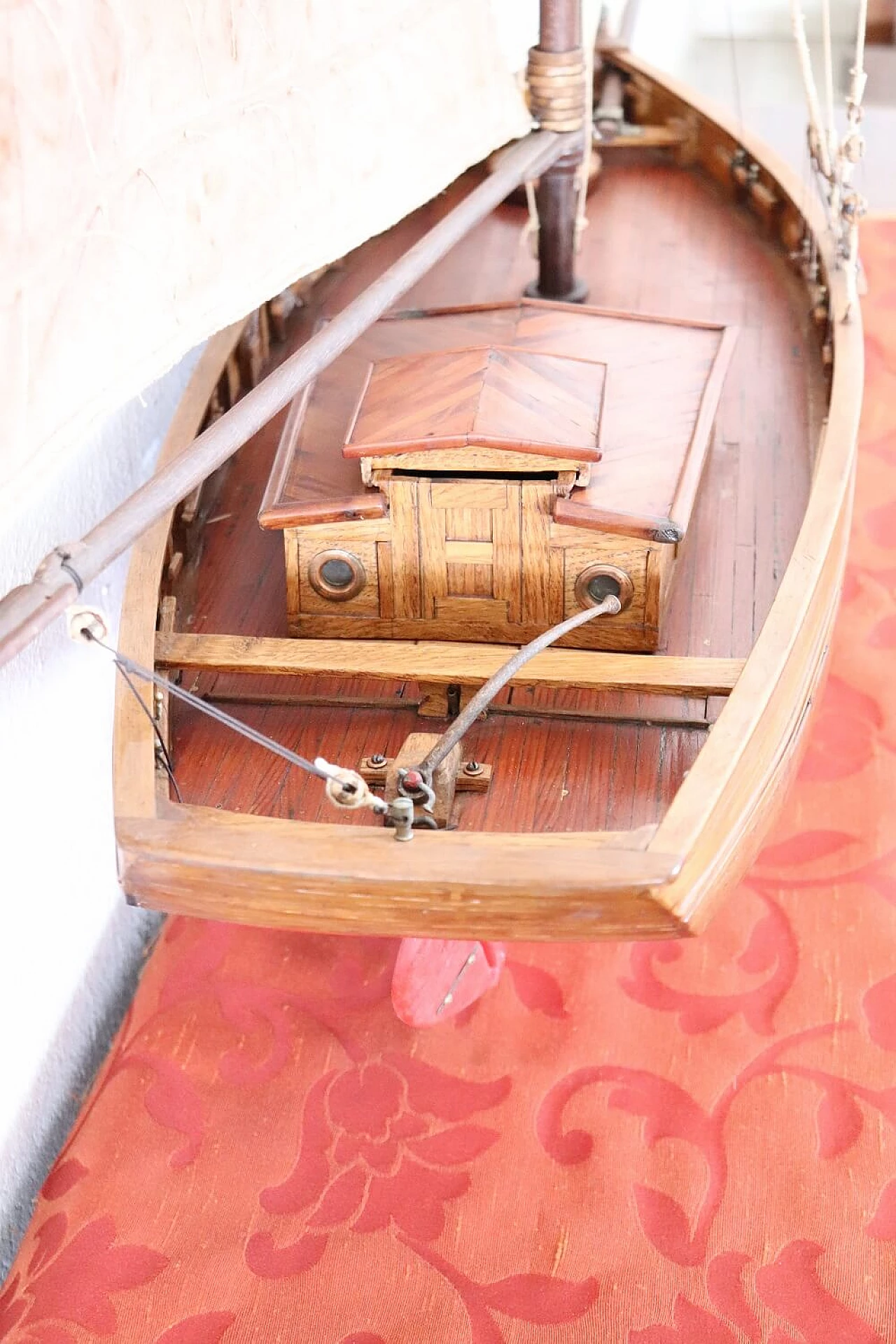 Modellino di una grande barca a vela in legno, anni '30 1279275