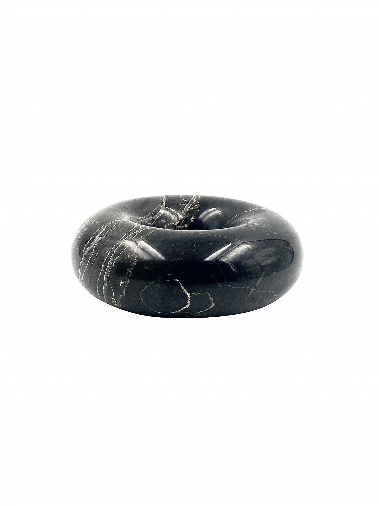Black marble ashtray by Sergio Asti for Up&Up, Carrara, 70s 1279297