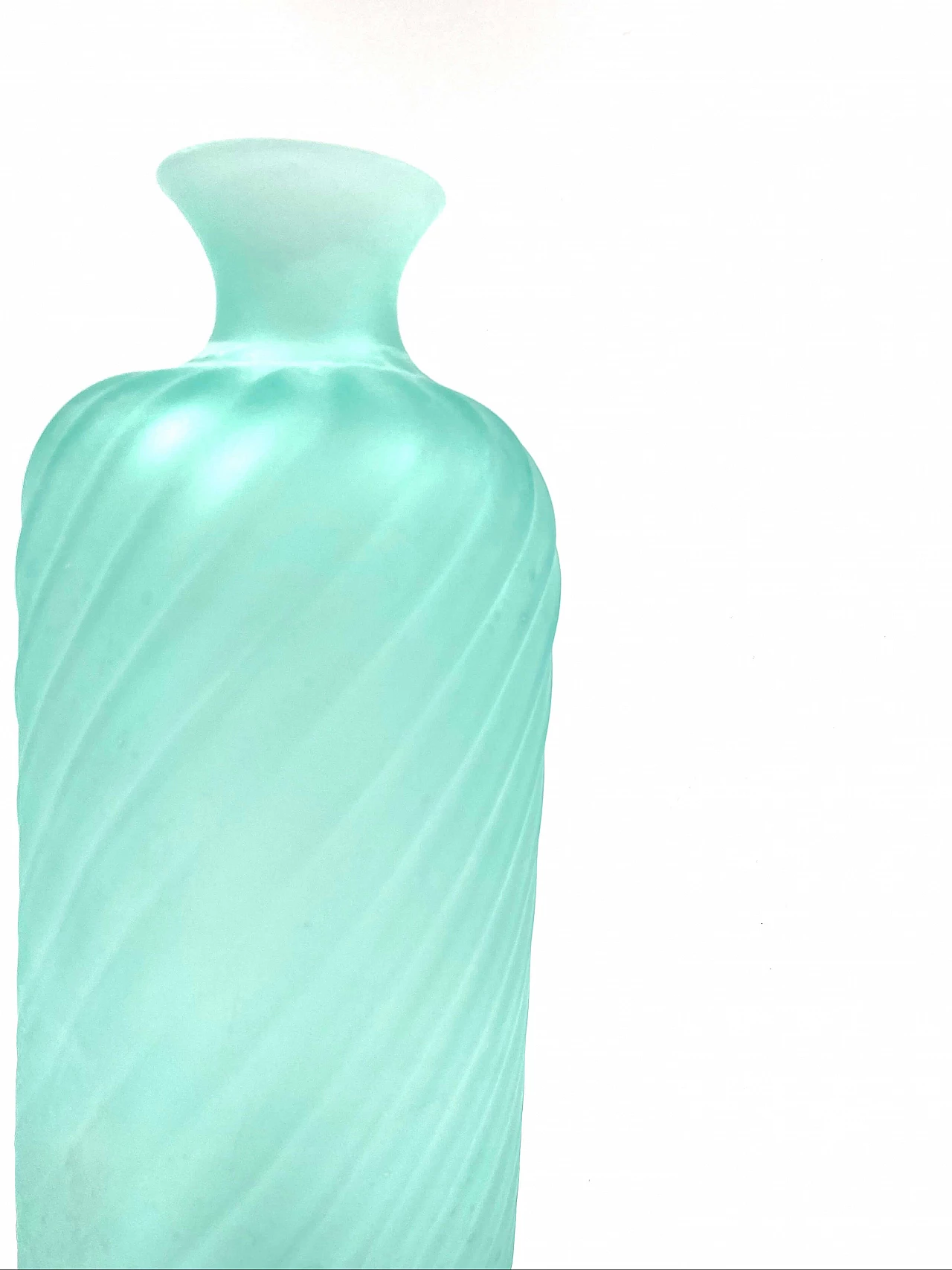 Water-green Murano glass vase by Gino Cenedese, 70s 1279521