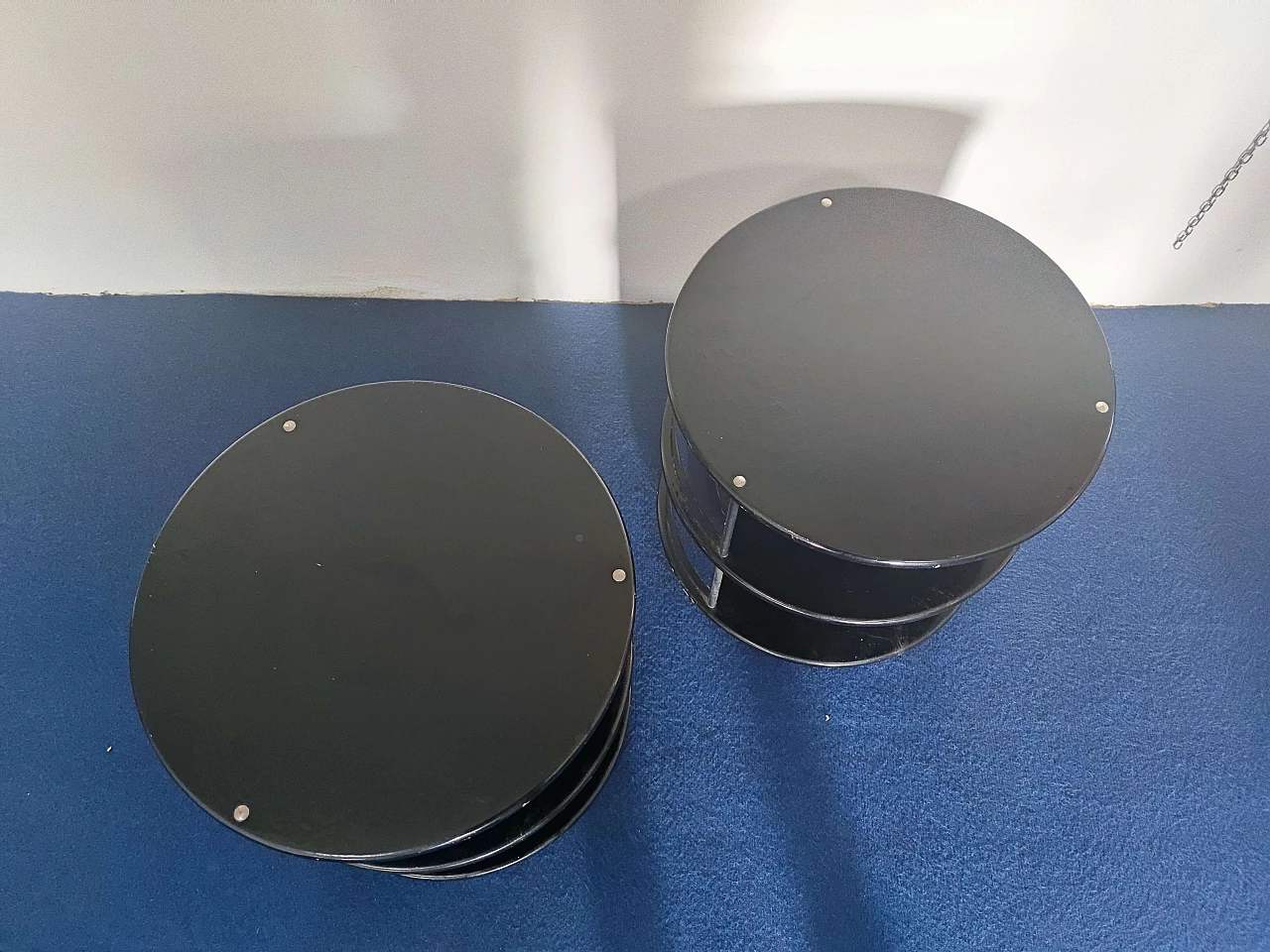 Pair of bedside tables in Willy Rizzo style, 60s 1279534