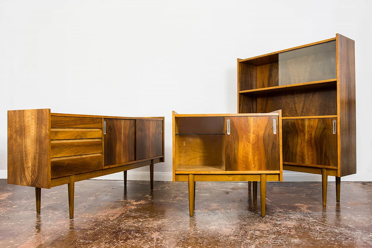 Set da sala Syrius 1050/b prodotto da  Bytomskie Fabryki Mebli, anni '60 1279608