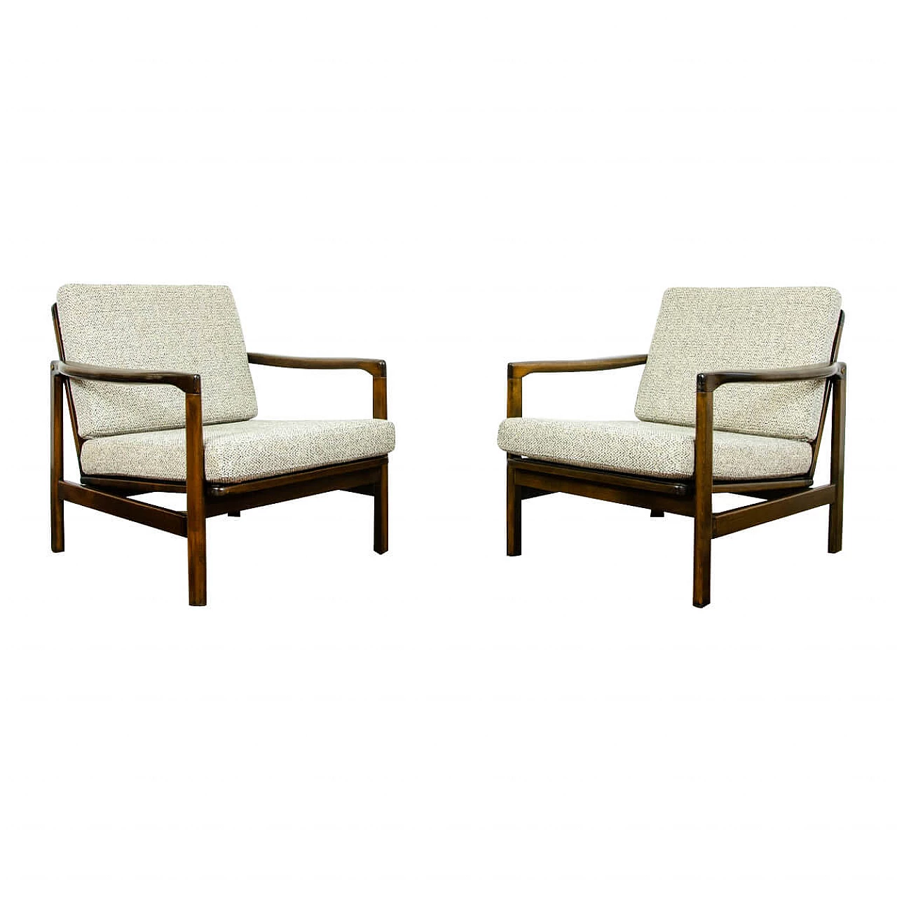 Pair of armchairs B-7522 by Zenon Bączyk, 1960s 1279743