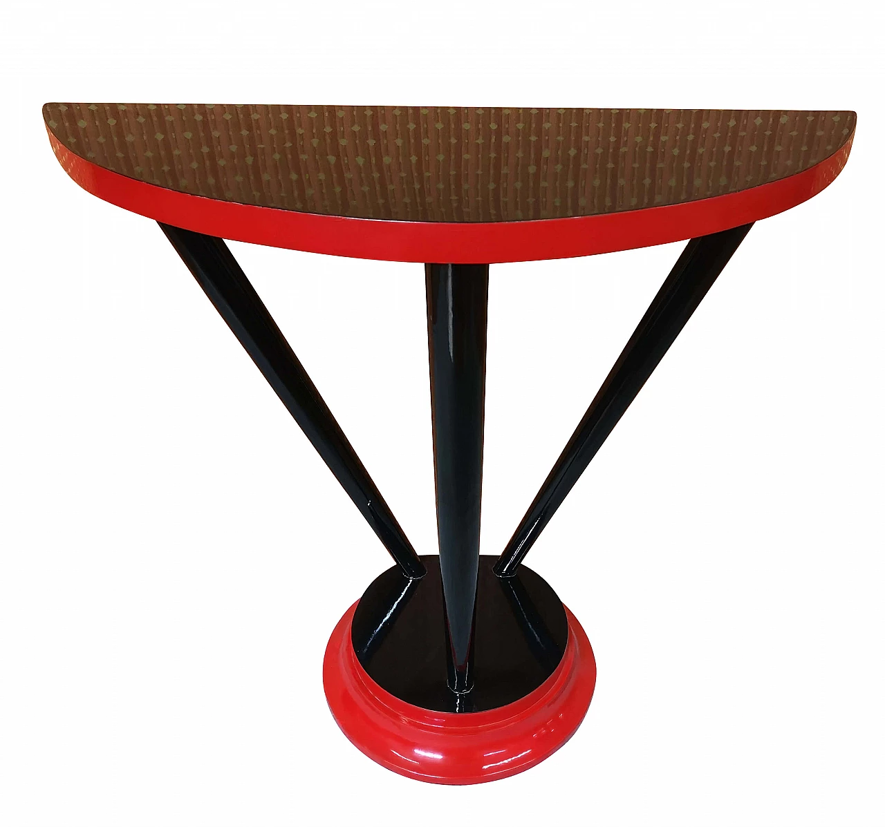 Ebonised wooden console table, 70s 1279746