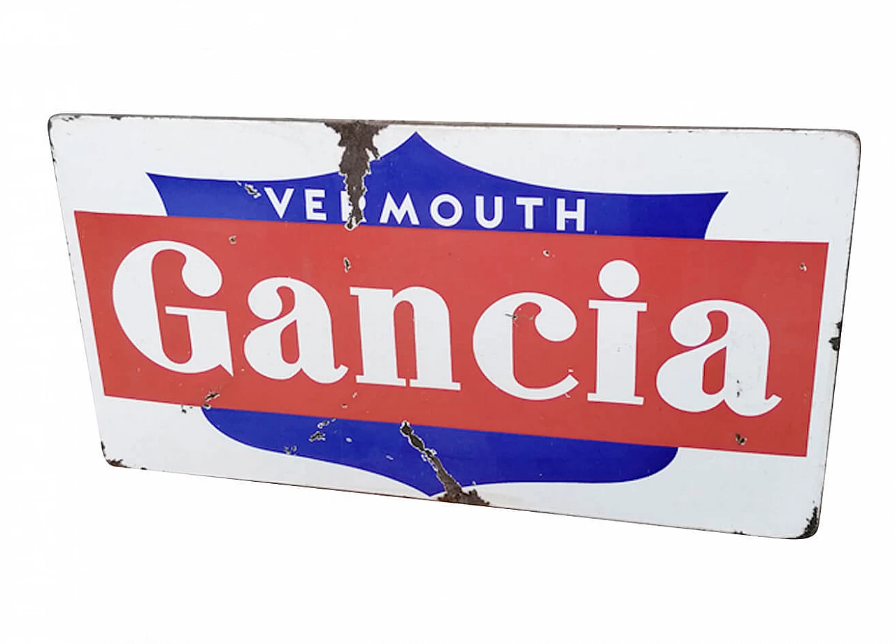 Vintage signboard with Vermouth Gancia logo, 1970s 1279766