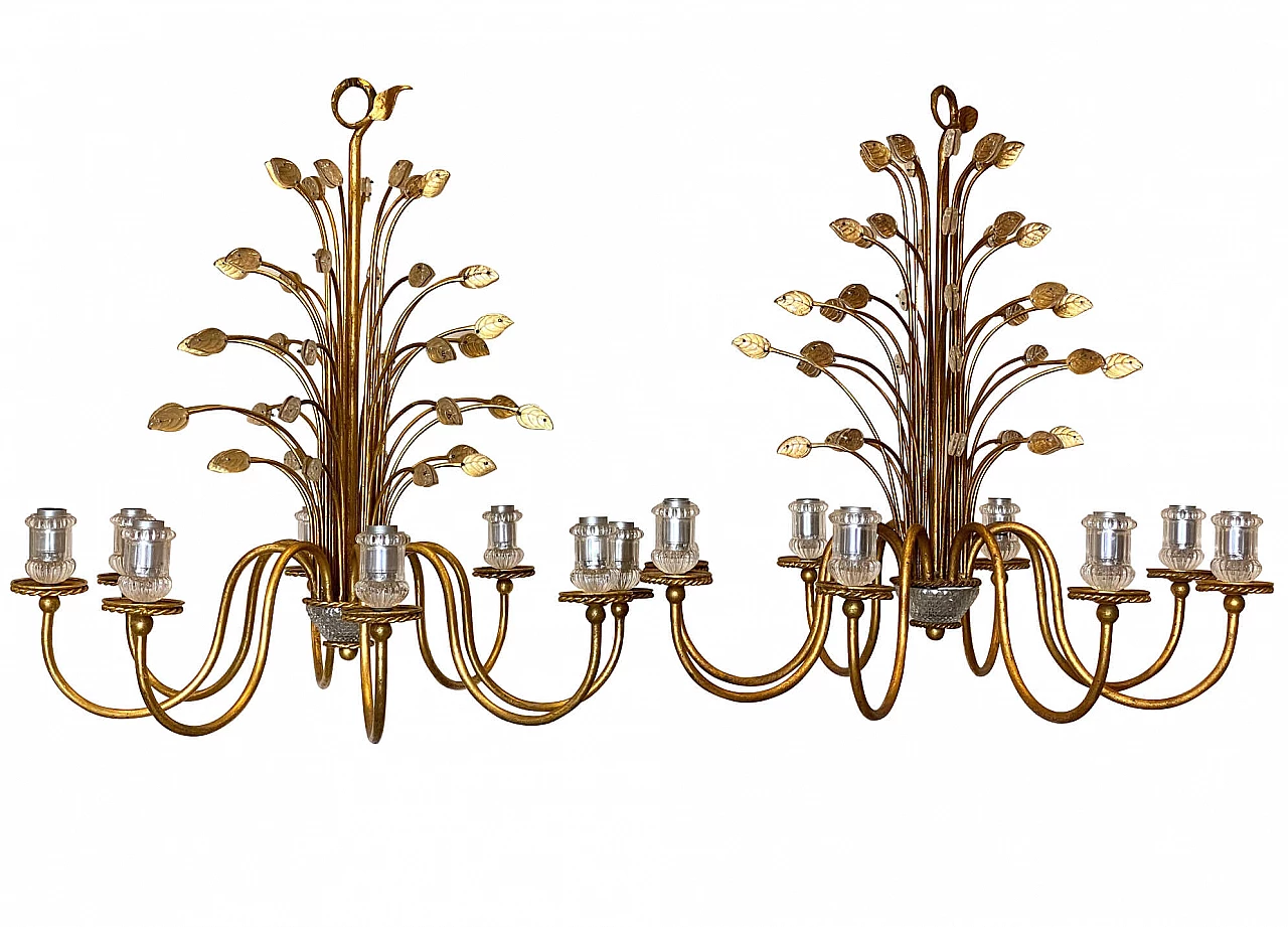 Pair of Banci chandeliers, 80s 1279812