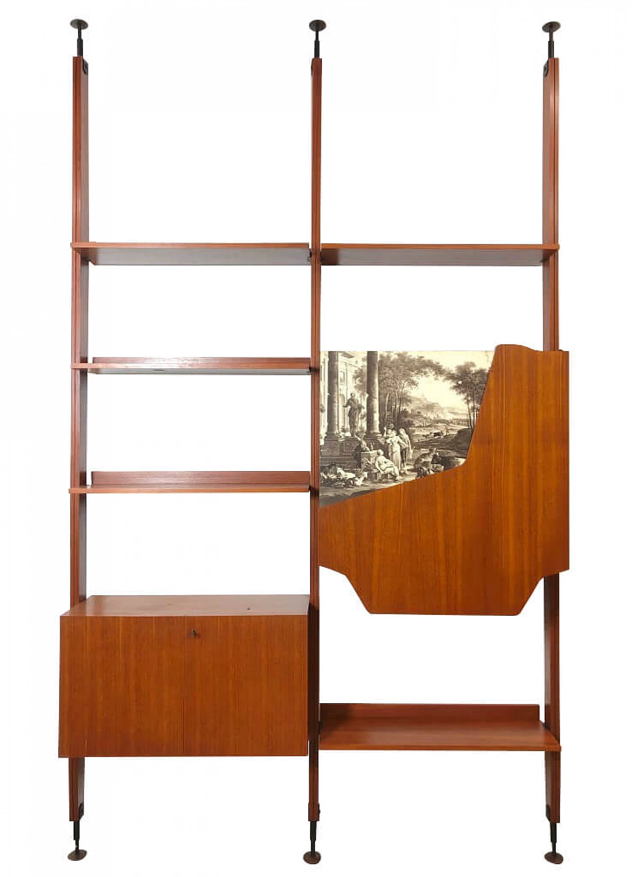 Libreria modulare terra-cielo nello stile di Franco Albini, anni '60 1279820