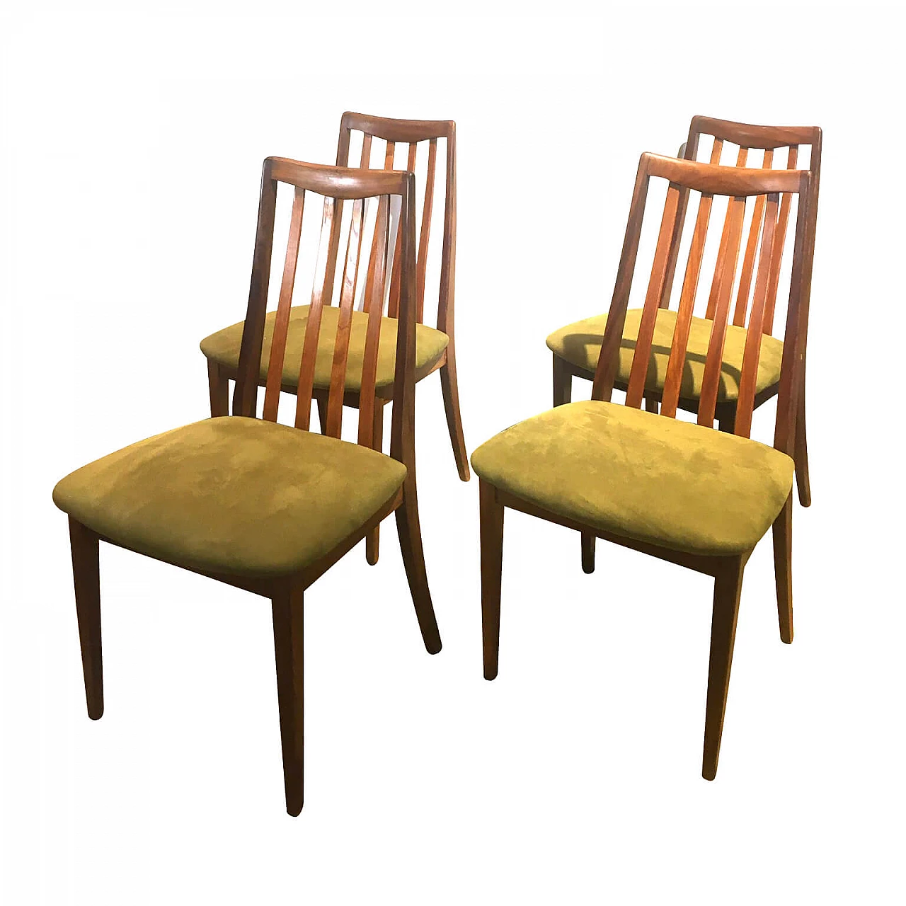 4 Chairs with teak frame, 50s 1279842