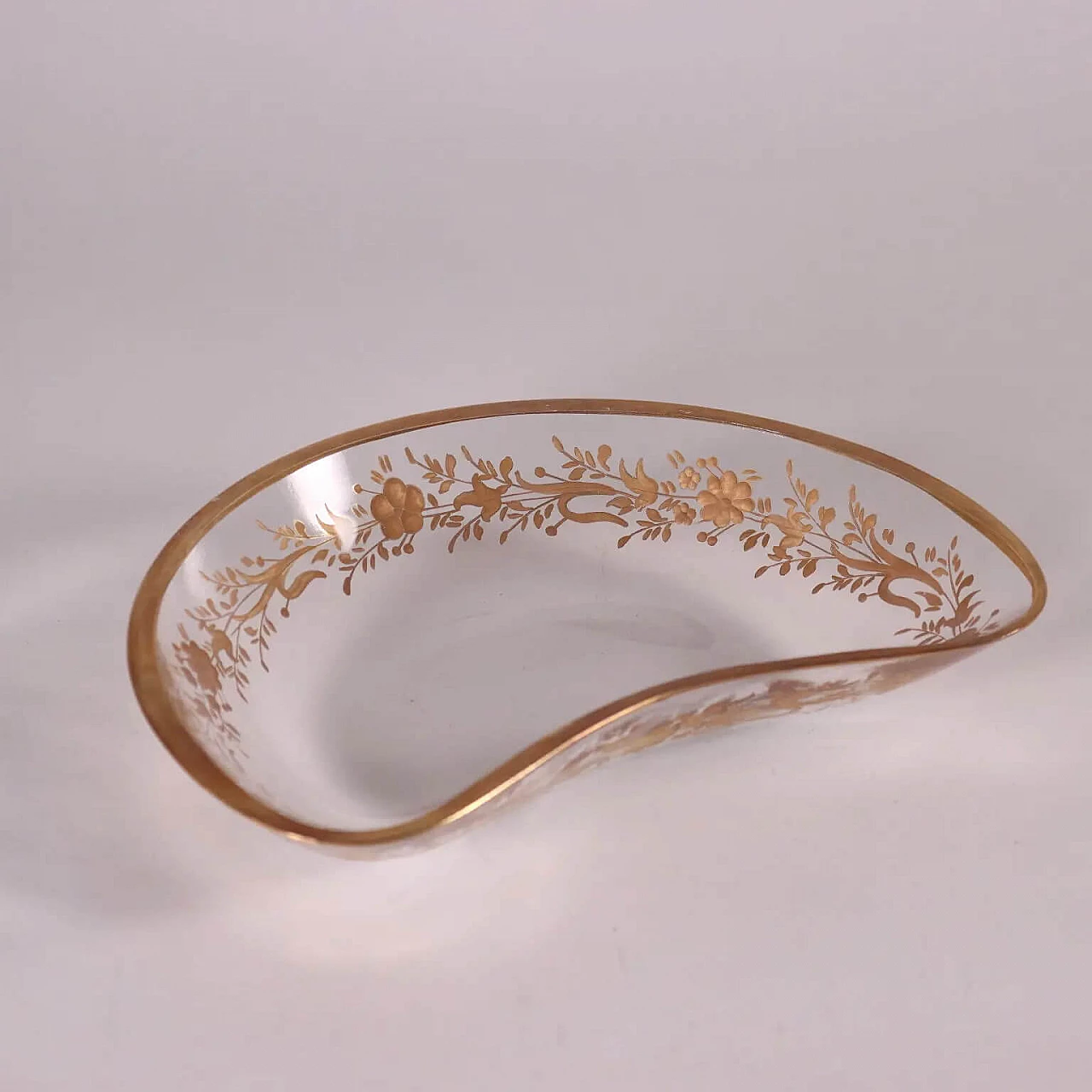 Servizio di bicchieri in cristallo molato e decoro in oro 1279898