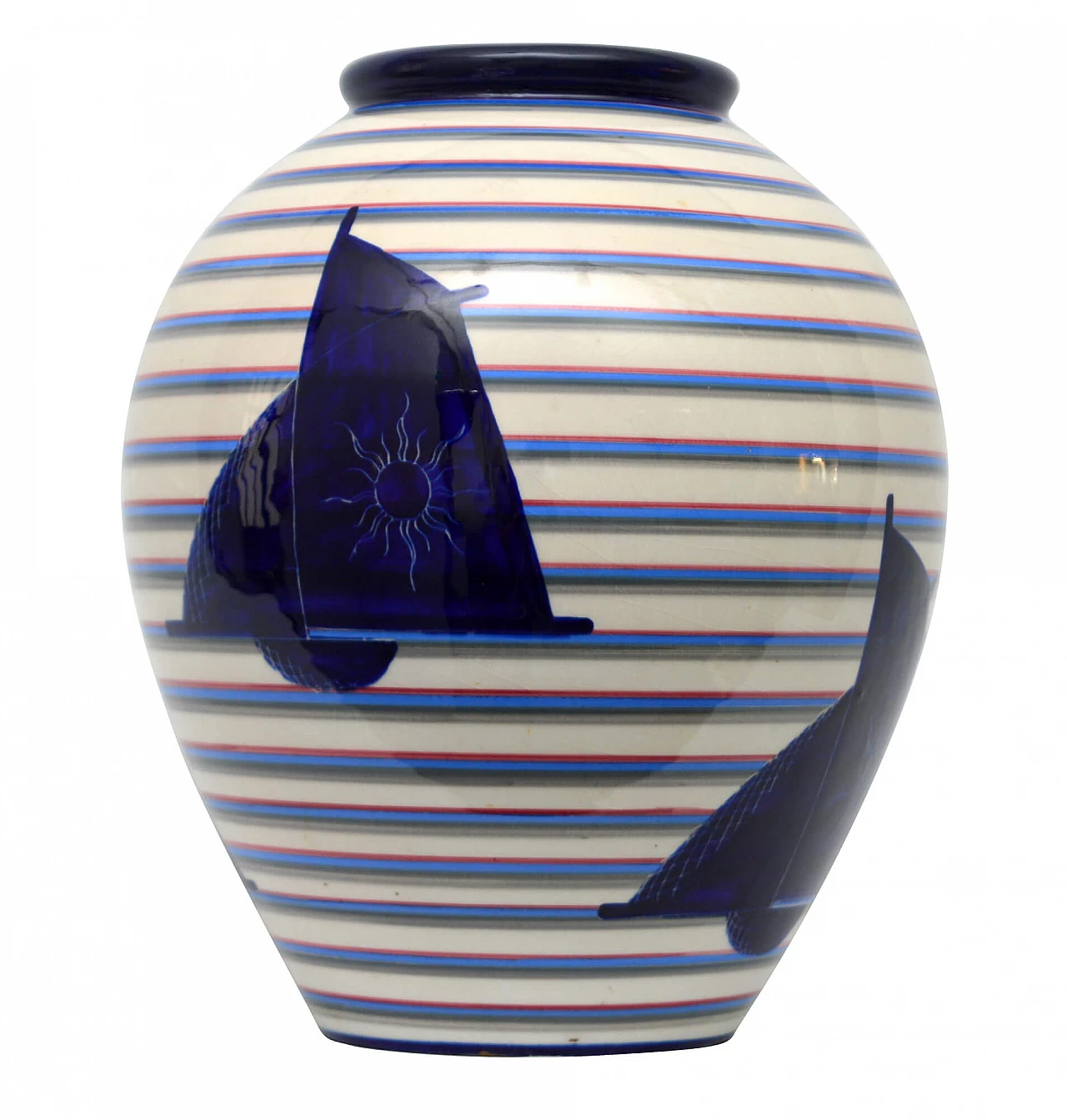 Ceramic vase by Cagli and Baldelli for Rometti, 1930s 1280479