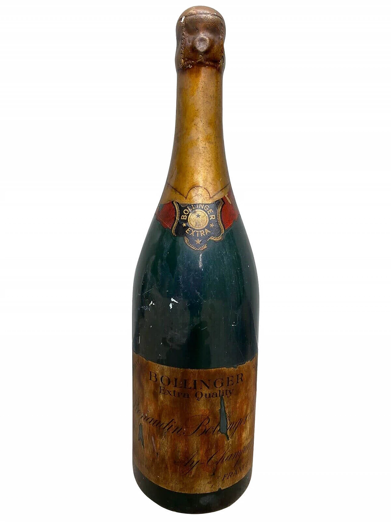Sculpture depicting Bollinger champagne bottle in glass resin, 60s 1280495